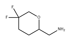 (5,5-difluorooxan-2-yl)methanamine 结构式