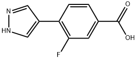 3-fluoro-4-(1H-pyrazol-4-yl)benzoic acid 结构式