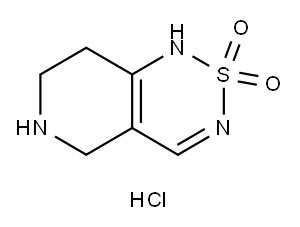 3H,5H,6H,7H,8H-2lambda6-pyrido[4,3-c][1,2,6]thiadiazine-2,2-dione hydrochloride 结构式
