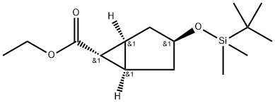 (1S,3R,5S,6R)-乙基3-((叔丁基二甲基硅基)氧基)双环[3.1.0]己烷-6-羧酸酯 结构式