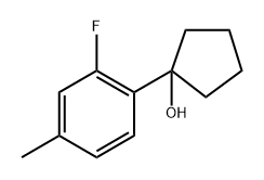 1-2-氟-4-甲基苯基)环戊醇 结构式