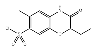 2-乙基-6-甲基-3-氧代-3,4-二氢-2H-苯并[B][1,4]噁嗪-7-磺酰氯 结构式