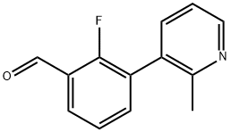 2-fluoro-3-(2-methylpyridin-3-yl)benzaldehyde 结构式