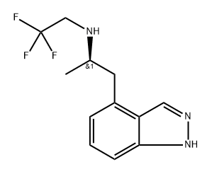 (R) -1-(1H-吲唑-4-基)-N-(2,2,2-三氟乙基)丙烷-2-胺 结构式