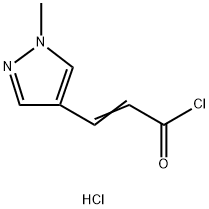 (2E)-3-(1-methyl-1H-pyrazol-4-yl)acryloyl chloride 结构式