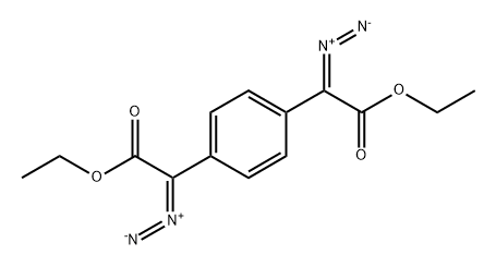 Benzeneacetic acid, α-diazo-4-(1-diazo-2-ethoxy-2-oxoethyl)-, ethyl ester 结构式