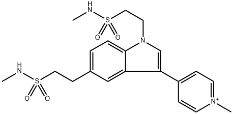 Pyridinium, 4-[1,5-bis[2-[(methylamino)sulfonyl]ethyl]-1H-indol-3-yl]-1-methyl- 结构式
