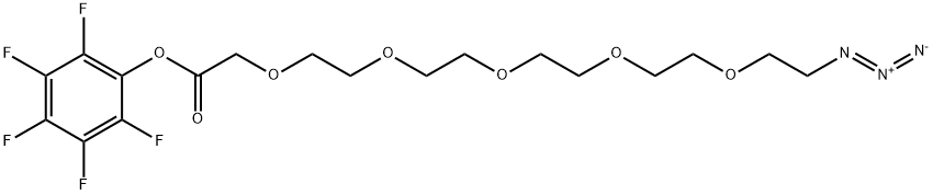 Azido-PEG5-CH2CO2-PFP 结构式