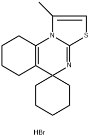 1''-Methyl-6'',7'',8'',9''-tetrahydrospiro[cyclohexane-1,5''-thiazolo[3,2-a]quinazoline] hydrobromide 结构式