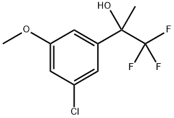 2-(3-chloro-5-methoxyphenyl)-1,1,1-trifluoropropan-2-ol 结构式