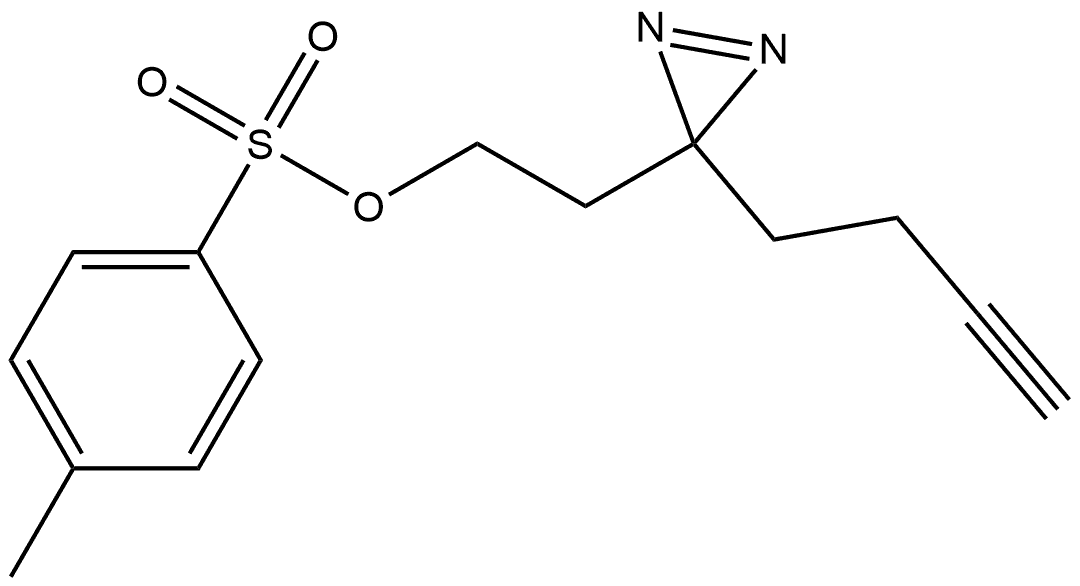2-(3-(丁-3-炔-1-基)-3H-DIAZIRIN-3-基)乙基 4-甲基苯磺酸酯 结构式