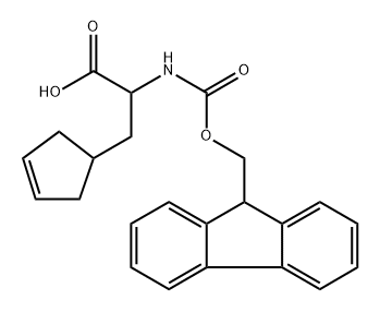 3-Cyclopentene-1-propanoic acid, α-[[(9H-fluoren-9-ylmethoxy)carbonyl]amino]- 结构式