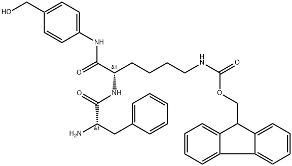 PHE-LYS(FMOC)-PAB 结构式