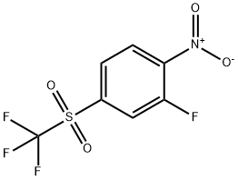2-氟-1-硝基-4-((三氟甲基)磺酰基)苯 结构式