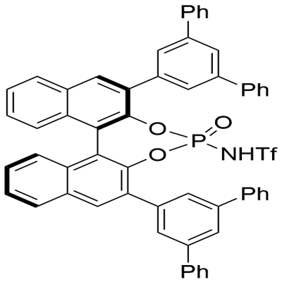 (R)-N-(2,6-二([1,1':3',1''-三联苯]-5'-基)-4-氧化-7A,8,9,10,11,11A,12,13,14,15-十氢二萘并[2,1-D:1',2'-F][1,3,2]二氧杂磷杂环庚-4-基)-1,1,1-三氟甲磺酰胺 结构式