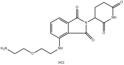 4-[(2-(2-Aminoethoxy)ethyl)amino]-2-(2,6-dioxopiperidin-3-yl)isoindoline-1,3-dione HCl 结构式