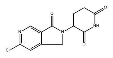 3-(6-氯-3-氧代-1H-吡咯并[3,4-C]吡啶-2(3H)-基)哌啶-2,6-二酮 结构式