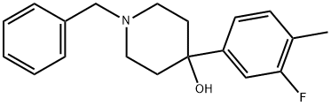 4-(3-Fluoro-4-methylphenyl)-1-(phenylmethyl)-4-piperidinol 结构式