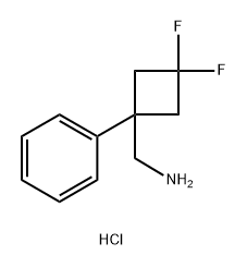 (3,3-DIFLUORO-1-PHENYLCYCLOBUTYL)METHANAMINE HYDROCHLORIDE 结构式