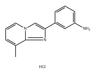 3-{8-methylimidazo[1,2-a]pyridin-2-yl}aniline hydrochloride 结构式