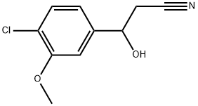 4-Chloro-β-hydroxy-3-methoxybenzenepropanenitrile 结构式