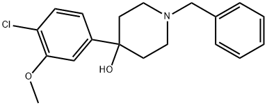 4-(4-Chloro-3-methoxyphenyl)-1-(phenylmethyl)-4-piperidinol 结构式