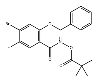 2-Benzyloxy-4-bromo-N-(2,2-dimethyl-propionyloxy)-5-fluoro-benzamide 结构式