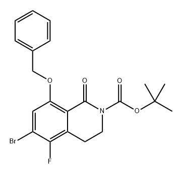 8-Benzyloxy-2-Boc-6-bromo-5-fluoro-1-oxo-3,4-dihydro-1H-isoquinoline 结构式