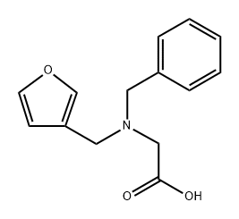 N-(3-Furanylmethyl)-N-(phenylmethyl)glycine 结构式