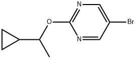 5-bromo-2-(1-cyclopropylethoxy)pyrimidine 结构式