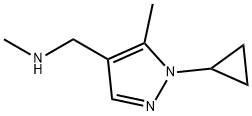 1-Cyclopropyl-N,5-dimethyl-1H-pyrazole-4-methanamine 结构式