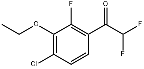 1-(4-Chloro-3-ethoxy-2-fluorophenyl)-2,2-difluoroethanone 结构式