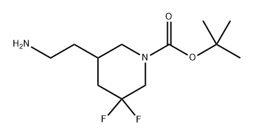 tert-butyl 5-(2-aminoethyl)-3,3-difluoropiperidine-1-carboxylate 结构式