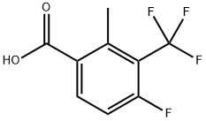 4-氟-2-甲基-3-(三氟甲基)苯甲酸 结构式