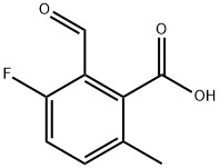 3-氟-2-甲酰基-6-甲基苯甲酸 结构式