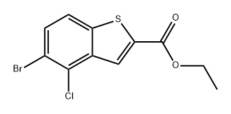 5-溴-4-氯苯并[B]噻吩-2-甲酸乙酯 结构式