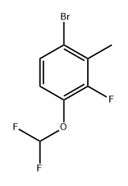 1-Bromo-4-(difluoromethoxy)-3-fluoro-2-methylbenzene 结构式