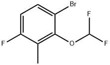 1-bromo-2-(difluoromethoxy)-4-fluoro-3-methylbenzene 结构式