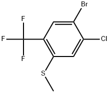 1-Bromo-2-chloro-4-(methylthio)-5-(trifluoromethyl)benzene 结构式