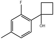 1-(2-氟-4-甲基苯基)环丁醇 结构式