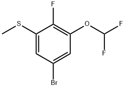 (5-Bromo-3-(difluoromethoxy)-2-fluorophenyl)(methyl)sulfane 结构式