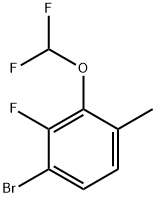 1-bromo-3-(difluoromethoxy)-2-fluoro-4-methylbenzene 结构式