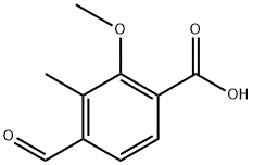 4-formyl-2-methoxy-3-methylbenzoic acid 结构式