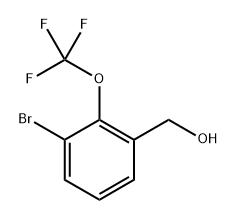 (3-Bromo-2-(trifluoromethoxy)phenyl)methanol 结构式