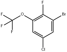 1-Bromo-5-chloro-2-fluoro-3-(trifluoromethoxy)benzene 结构式