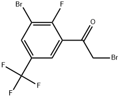 2-Bromo-1-[3-bromo-2-fluoro-5-(trifluoromethyl)phenyl]ethanone 结构式