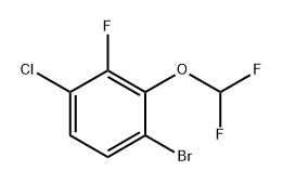 1-bromo-4-chloro-2-(difluoromethoxy)-3-fluorobenzene 结构式