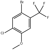 2-氯-4-溴-5-三氟甲基苯甲醚 结构式