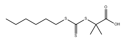 2-(((hexylthio)carbonothioyl)thio)-2-methylpropanoic acid 结构式