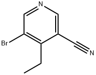 5-Bromo-4-ethyl-3-pyridinecarbonitrile 结构式